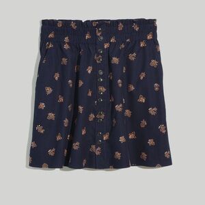 Madewell Paperbag Button Front Mini Skirt